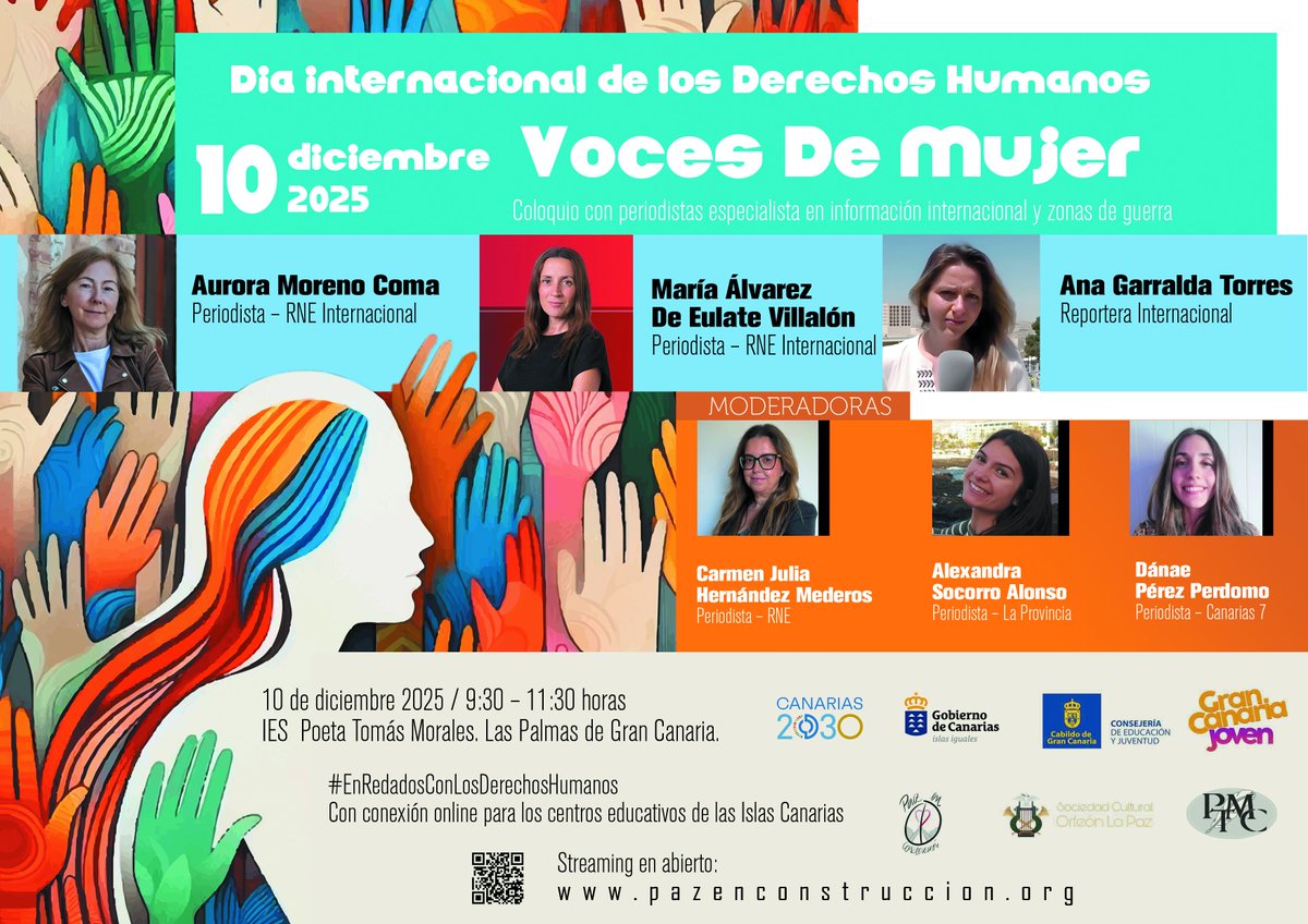 PECDDHH's tweet image. El encuentro “Voces de Mujer”, organizado por la ONG Paz En Construcción @PECDDHH , llega para poner voz donde solo llega el ruido. 🗣️

Un espacio para escuchar a periodistas especializadas en conflictos, migraciones y crisis humanitarias; voces que informan, pero también nos…