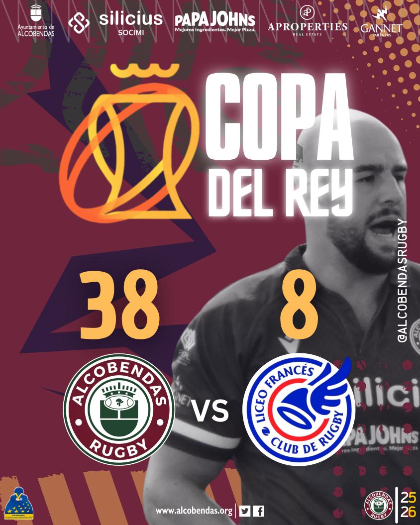 Copa del Rey · Jornada 3
Victoria en el derbi: 38–8 ante un siempre competitivo <a href="/CRLiceoFrances/">Club de Rugby Liceo Francés</a>
Trabajo, carácter y un paso más para nuestro Silicius Alcobendas Rugby. 🔴💪

#SiempreGranates #ARUCopaDelRey