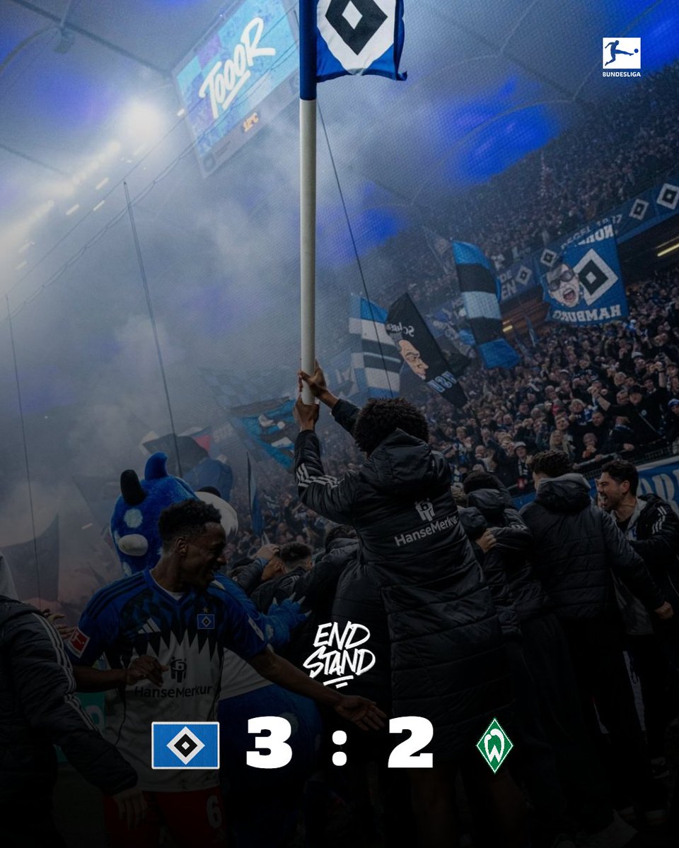 HSV's tweet image. DERBYSIEGER!!! 💙🤍🖤

#nurderHSV