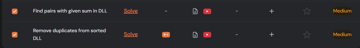 amanrajput_ar17's tweet image. Day_51 of #100DaysOfCode
07/12 #TUFWinterArc #dsa
@takeUforward_ @striver_79 
2nd Last exam tomorrow 
&amp;gt; Today's work : 
- Find pairs with given sum in DLL
- Remove duplicates from sorted DLL
x.com/amanrajput_ar1…