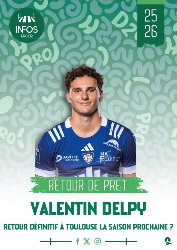 INFO LA DÉPÊCHE. Stade Toulousain : Valentin Delpy vers un retour la saison prochaine

ladepeche.fr/2025/12/07/inf…