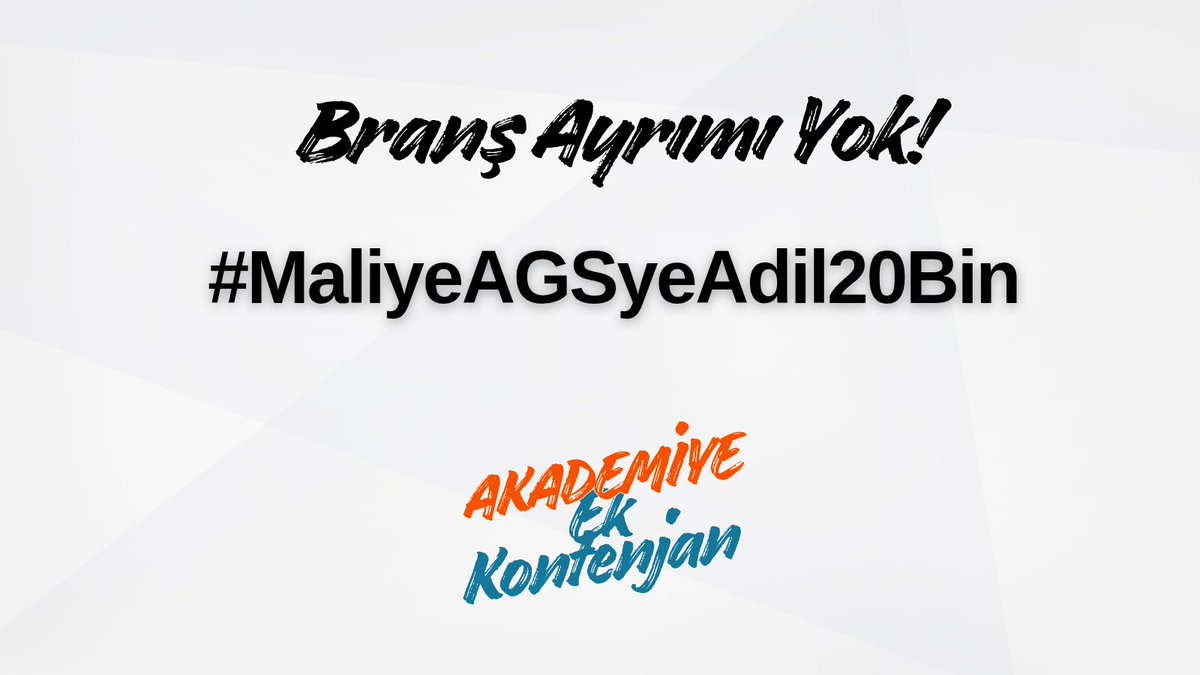 Her branşa adil bir dağıtım ile akademiye ek atama gelmesi şart.

#MaliyeAGSyeAdil20Bin