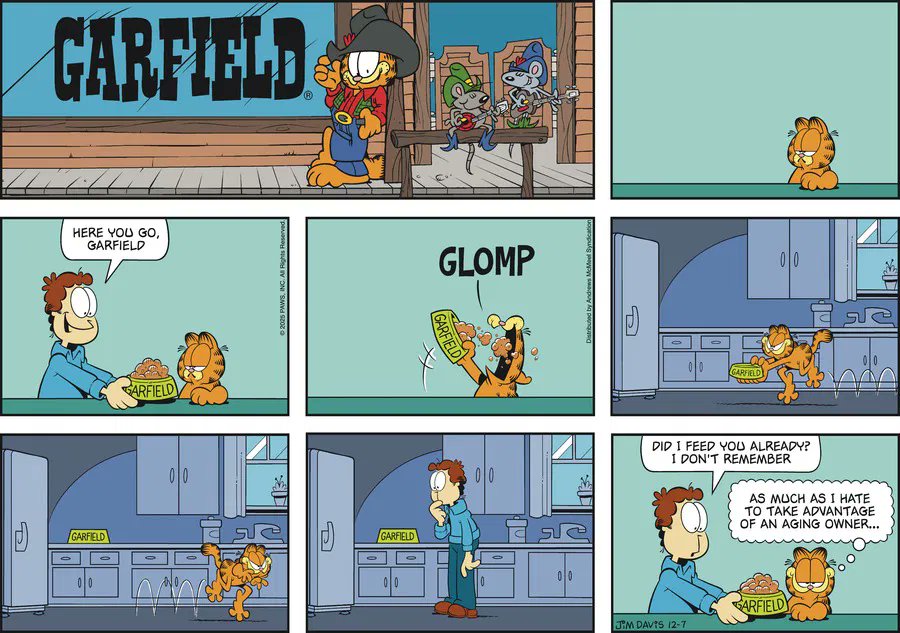 Garfield by Jim Davis for Sun, 07 Dec 2025
