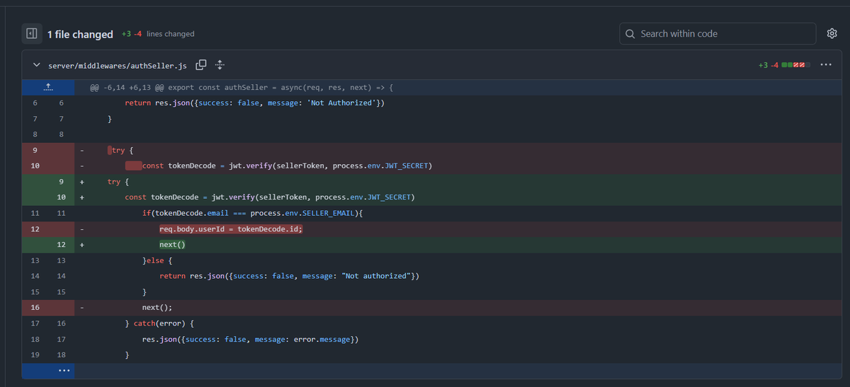 I copy-pasted the if-else condition for the seller authentication middleware. That kept me thinking for hours why my cookies were not working. 🙄