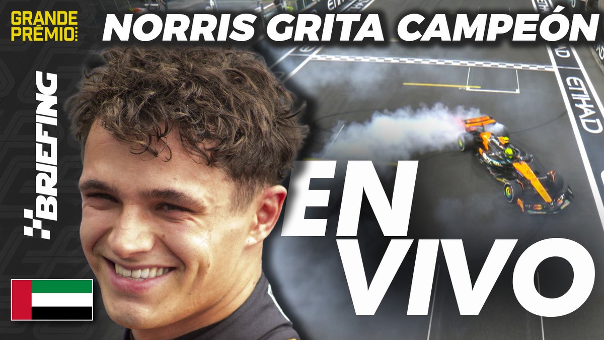 EN VIVO: POST GP DE ABU DHABI

Analizamos en el #Briefing la consagración de <a href="/LandoNorris/">Lando Norris</a> en el Mundial de <a href="/F1/">Formula 1</a> 2025 y el cierre de temporada con victoria de <a href="/Max33Verstappen/">Max Verstappen</a> en el #AbuDhabiGP.

Conducen <a href="/Nieto_motor/">Esteban Nieto</a> y <a href="/jp_otrosky/">Juan Pablo Otrosky 🇦🇷🏁</a> 

#F1enGP 

youtube.com/live/2I_cqeu6F…