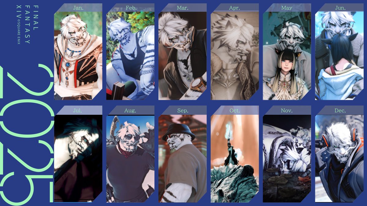 WhiteWolf0703's tweet photo. 有幾個月長草都沒開遊戲，只能拿以前拍的充數(X
#FF14今年の12枚  #FFXIV12Months https://t.co/80mBy4ENCC