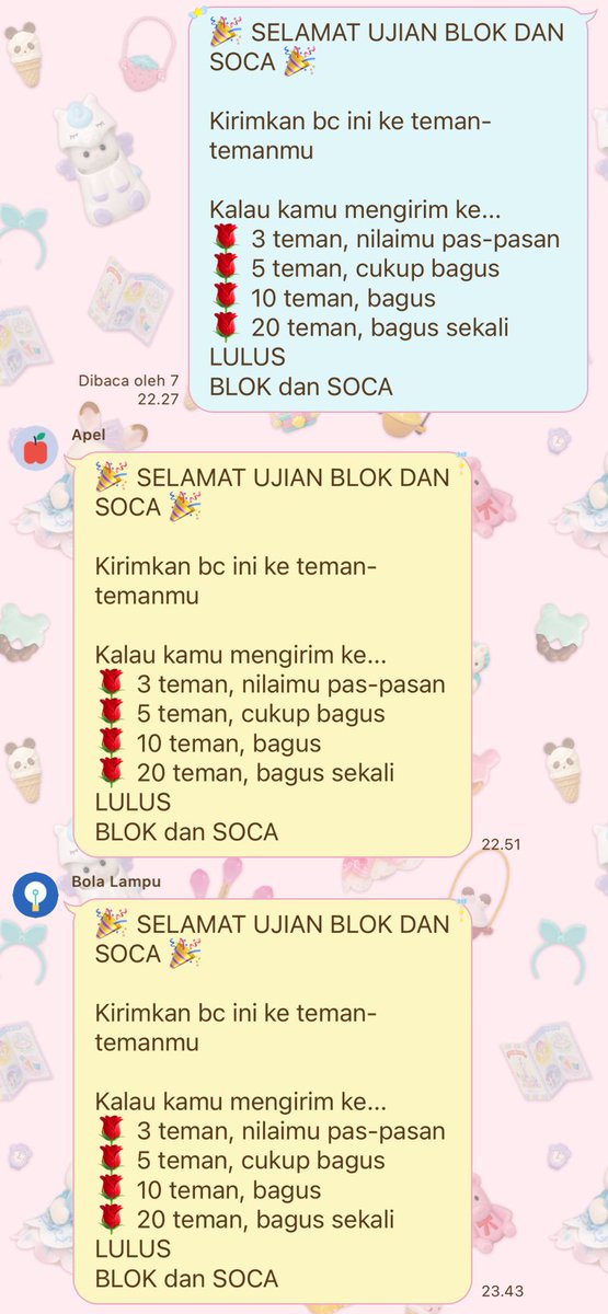 seveiris's tweet image. selamat ujian semuanya