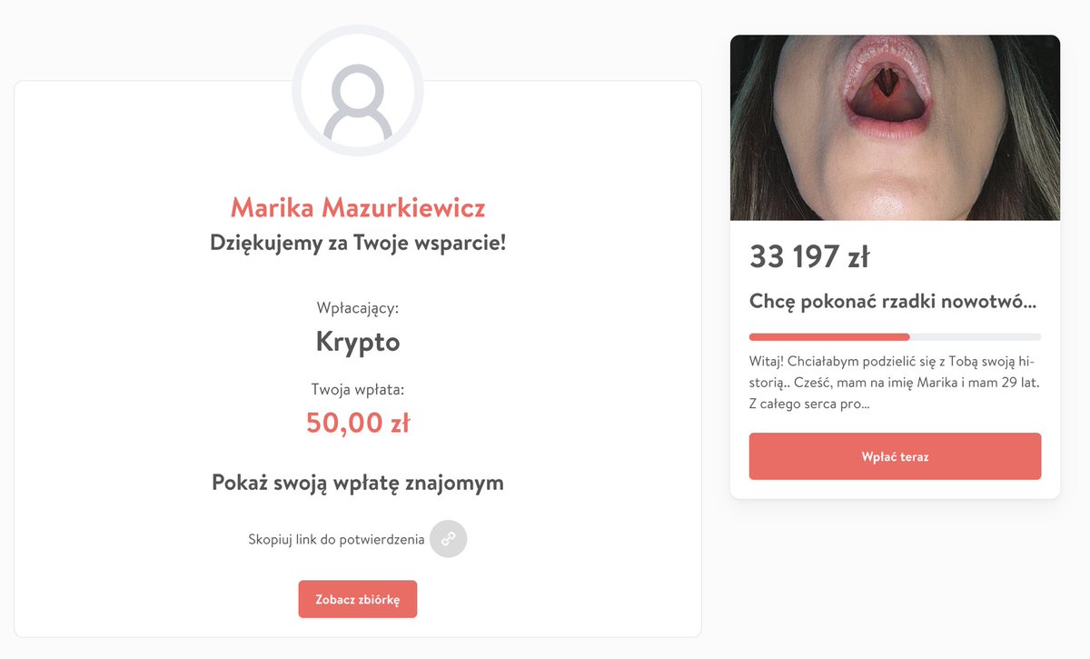 Zostałem poproszony o pomoc. Wpłacam od siebie pare złotych + udostępniam dalej. 

Każda złotówka się liczy, a podając dalej tego posta możesz pomóc ZA DARMO 

Link do akcji w komentarzu