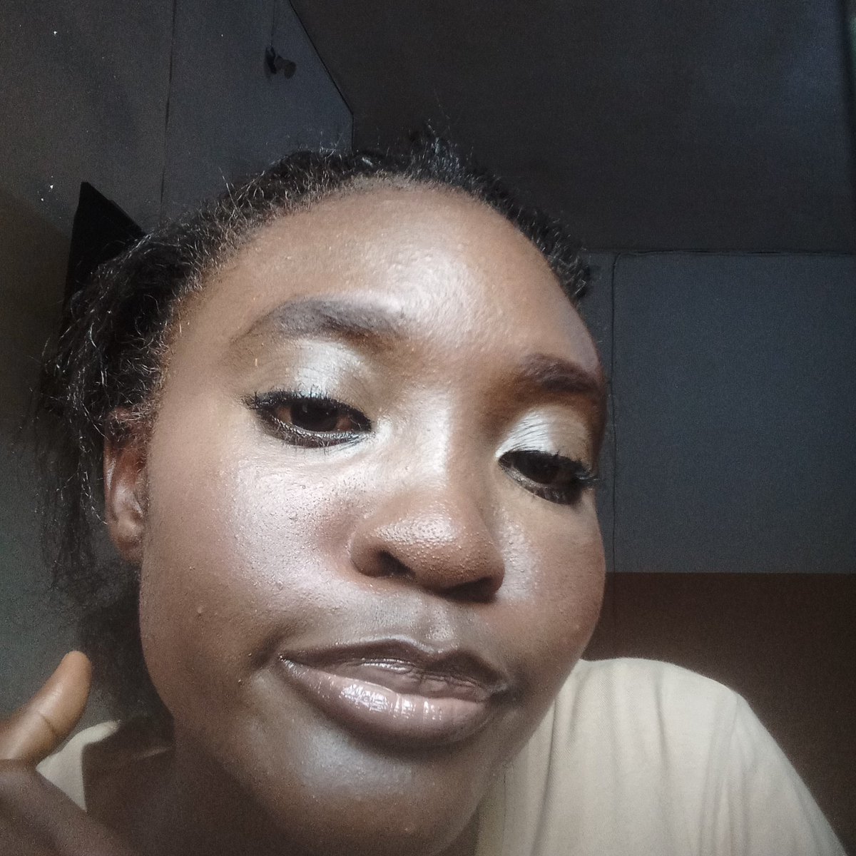 just_yosore's tweet image. Because I watched some make up tutorial on YouTube 
I know it is not that good 
We keep trying