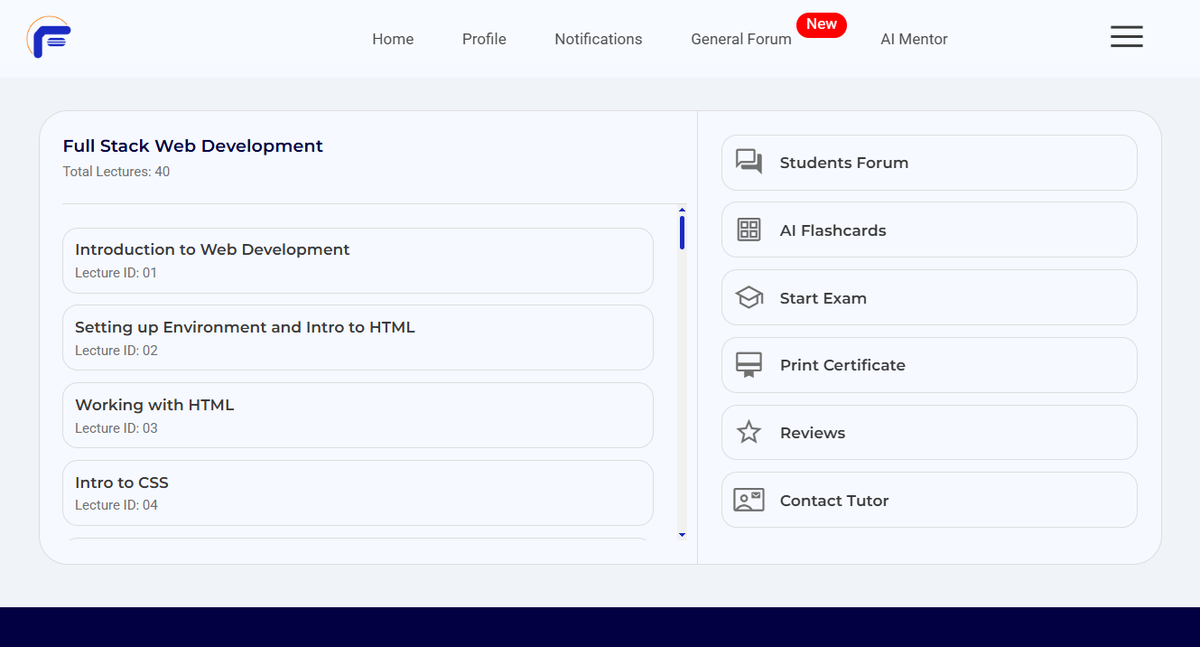 💻🚀 Flowdiary gives you an amazing opportunity to learn Full Stack Web Dev. with ease! Here's what you get:

🎬 World-class video lectures
🤝 Free mentorship
🎓 Free certificate
💼 Internship opportunities

🚀 Register now on flowdiary.ai 

#LearnOnFlowdiary