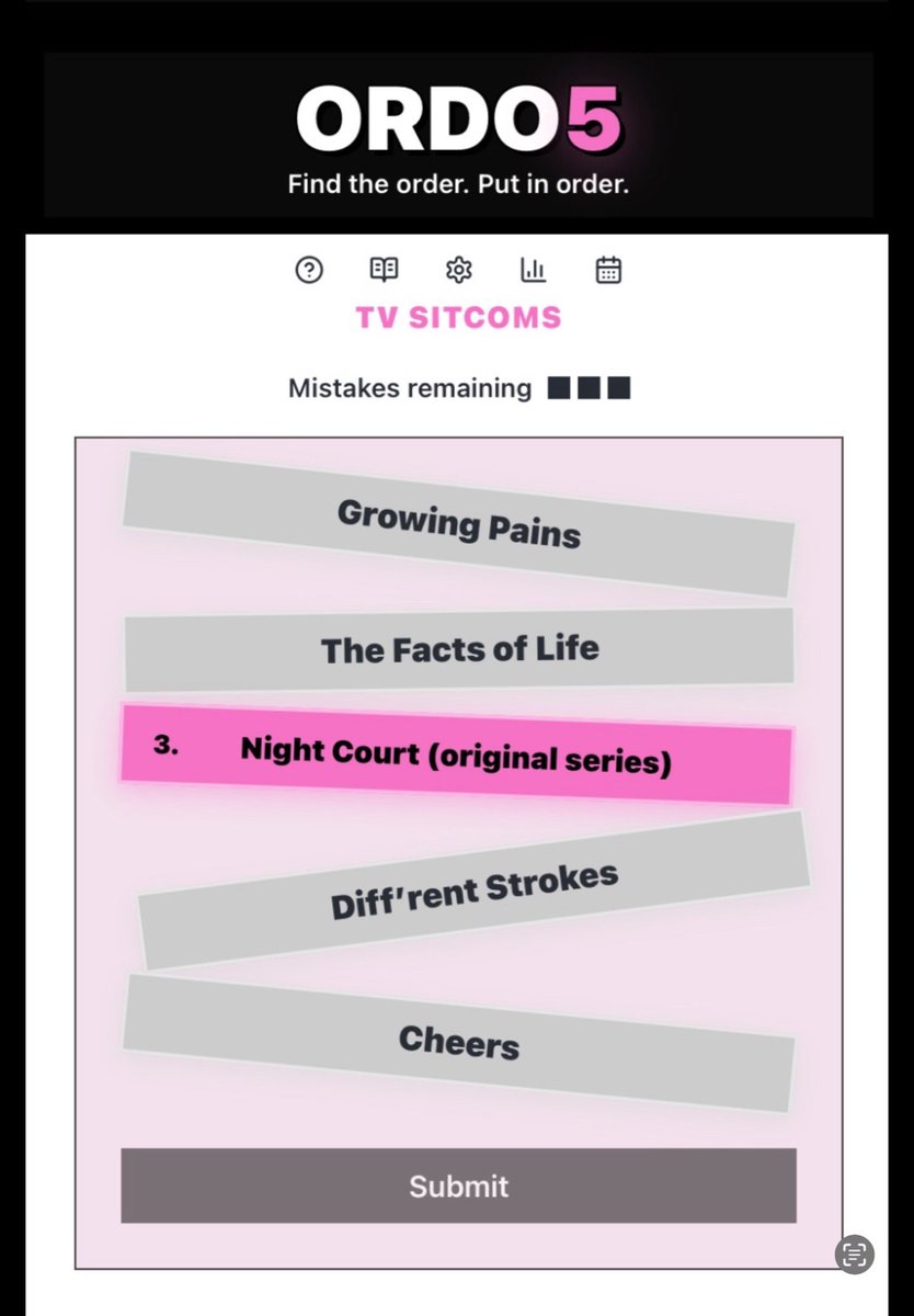 ORDOFive's tweet image. Where general knowledge meets deduction 🧠
Today’s theme = TV Sitcoms 📺
ordo5.com
#ORDO5 #Sitcoms #TVTrivia #PopCulture  #ClassicTV