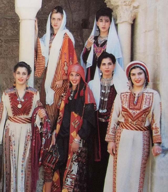The preservation of ancient Canaanite embroidery can be seen clearly in traditional Palestinian clothing 

   Ancient Canaanites       Modern Palestinians