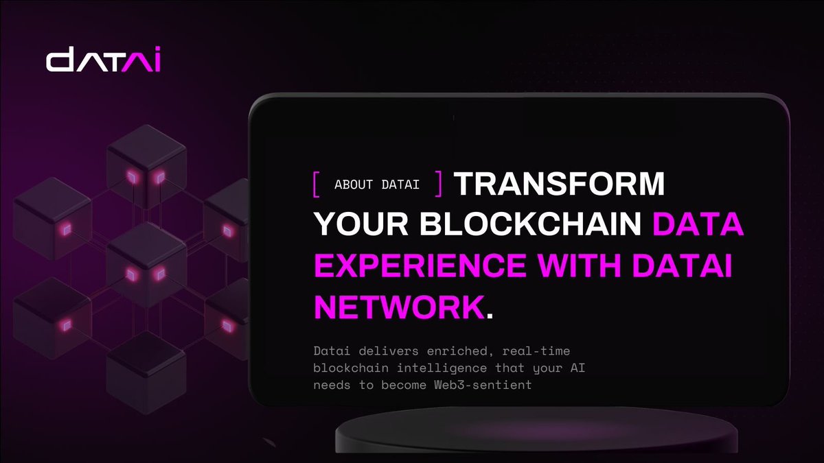 Datai_AI's tweet photo. 🔍 Transform Your Blockchain Data Experience with Datai Network!

Whether you’re building, indexing, or leveraging data insights, Datai provides the tools you need to succeed in the Web3 space. https://t.co/T6vnaNCZSe