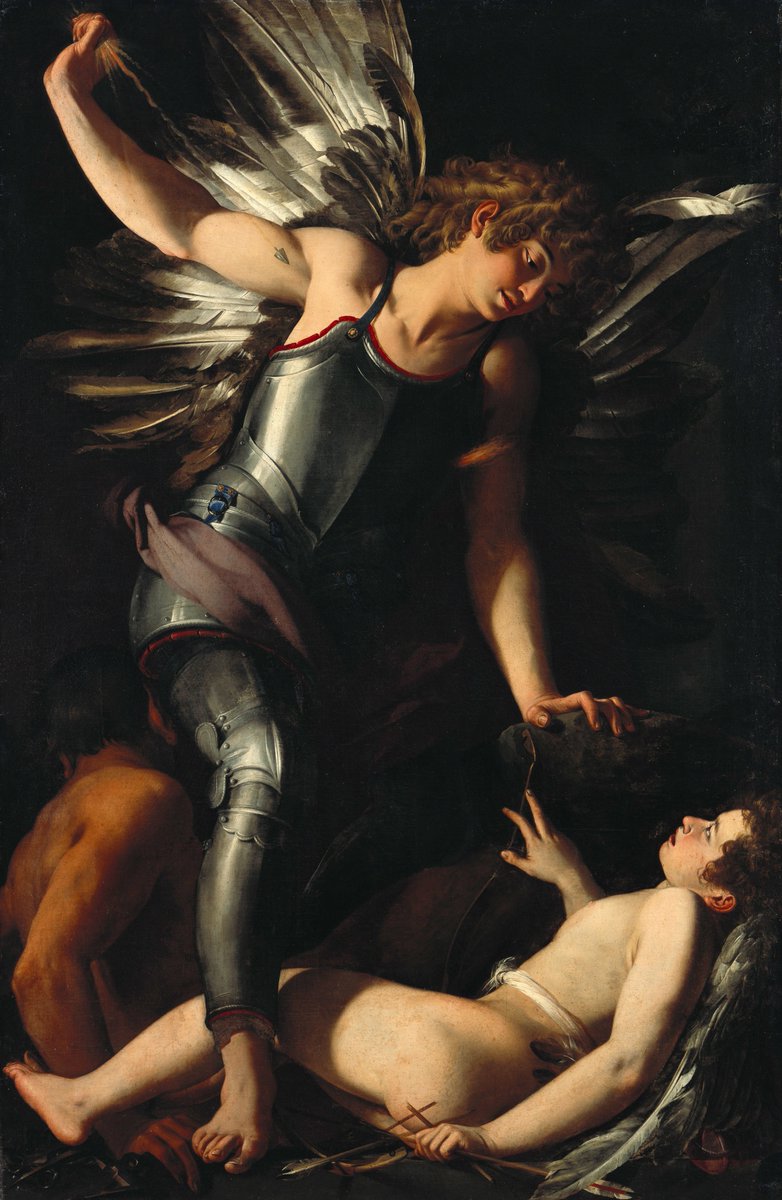 ru_bencito98's tweet photo. #OrgulloBarroco 🎭

En 1602, Giovanni Baglione pintó a dos Eros luchando.
Aparentemente es una alegoría moral.
En realidad, es un subtweet directo contra Caravaggio. https://t.co/TtrIZSffZz