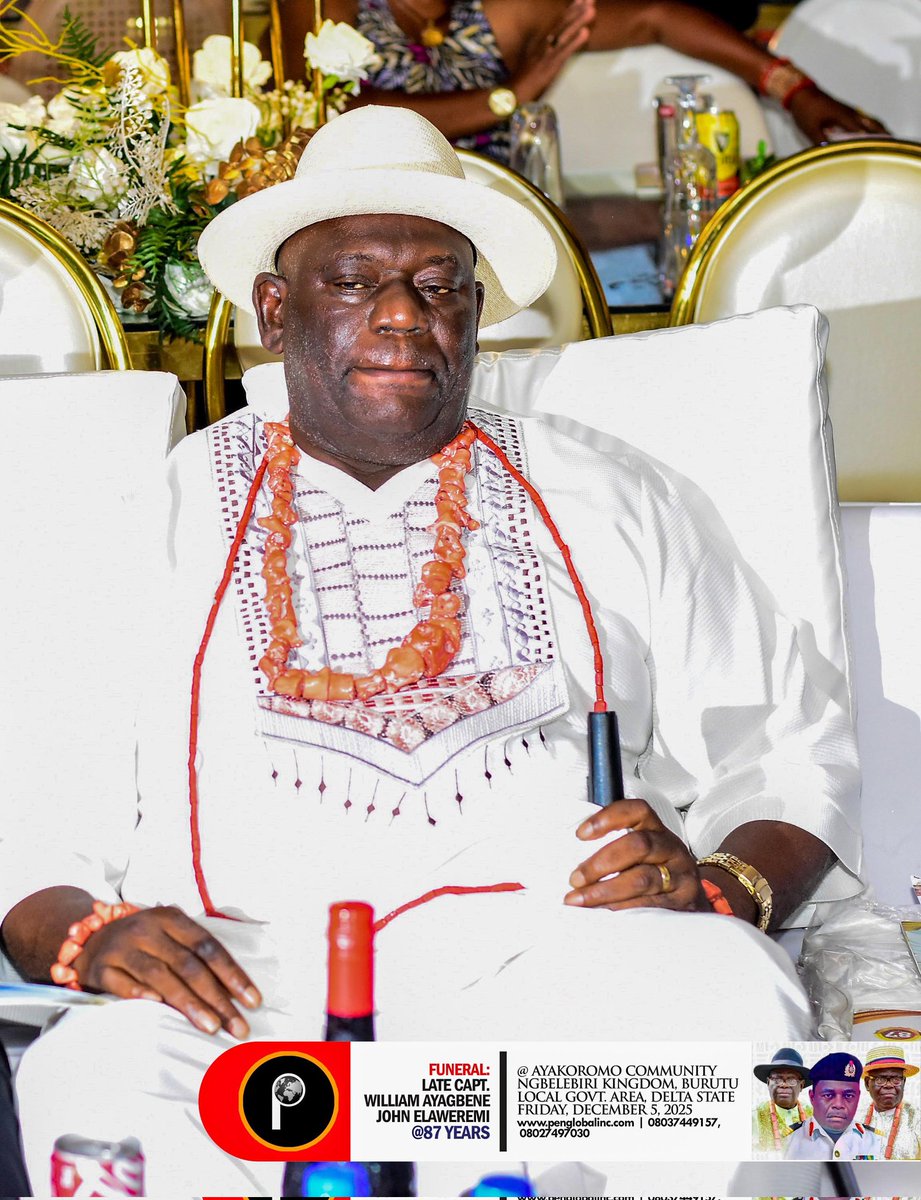 PENGlobal Social 
[PHOTOS] LATE CAPT. WILLIAM ELAWEREMI: OTUARO, TONLAGHA, IZOUKUMOR, OKABA, OTHER PROMINENT FACES OF EMINENT GUESTS AT AYAKOROMO
Read more/view photos
facebook.com/share/p/1G768u…