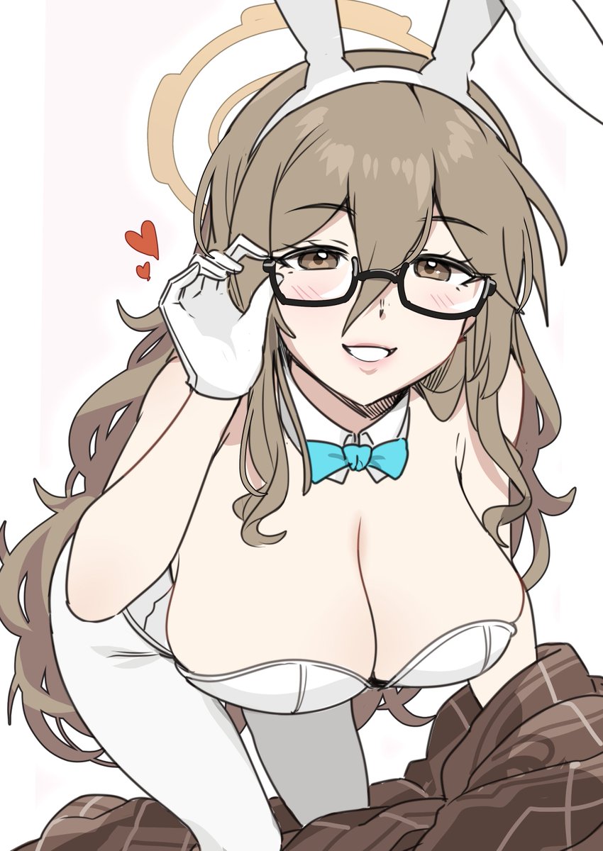 室笠アカネ(ブルアカ) ,アカネ(バニーガール) 「たゆん」|あみだのイラスト