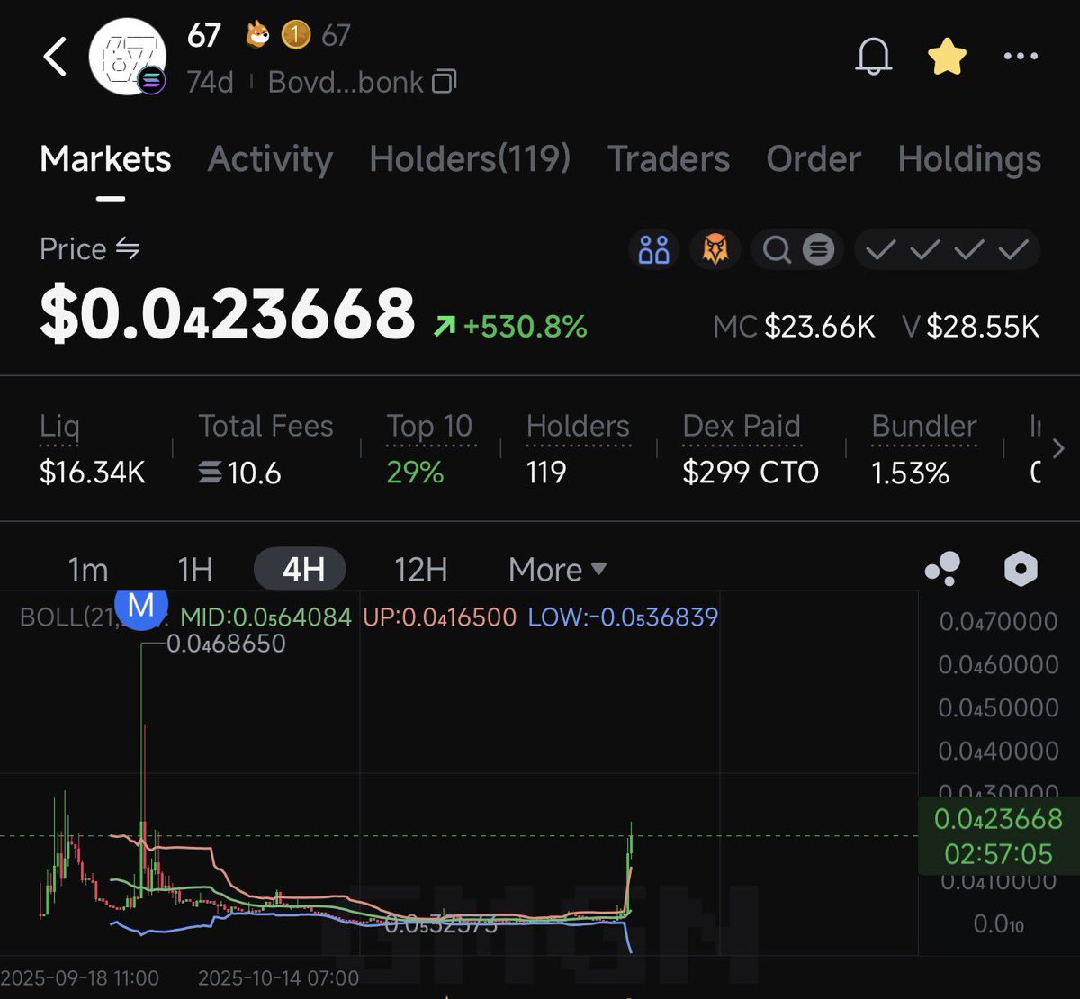 $67… 5K -> 23K… the motion has begun..

BovdpTwEovUJeA9jPxXMqf47SD9CAYY7RM1Lptzfbonk