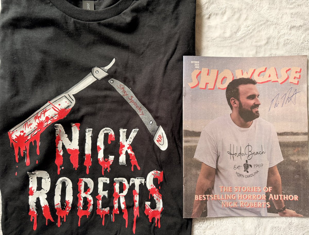 COLLECTIBLE CLEARANCE!!!

Get the last of the signed shirt/magazine combo for only $10 and guaranteed to mail tomorrow. Even if your size is sold out, I’ve seen people frame or buy for others. Only 15 left! nickrobertsauthor.com