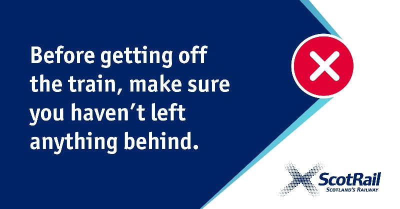 ScotRail's tweet photo. ๐๏ธ Phone? Wallet? Shopping? Christmas gifts?
Quick 5-second rule, check everywhere before you hop off the train! Remember to look under the seat/table and don't forget the overhead racks too. Please donโt leave us another souvenir.
#LostProperty #ScotRail https://t.co/ElJfI88nU1