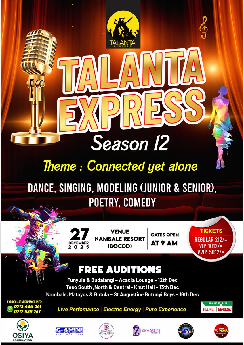 SnexThadeus's tweet photo. This time it's big and better. #Talantaexpress #talantaexpress12 https://t.co/oc1UU6IZ9A