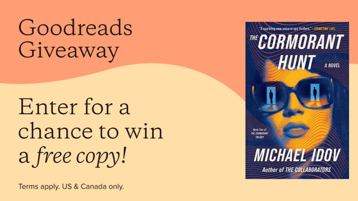 The follow up to The Collaborators is here! Read as part of the series or as a standalone, you won't be able to put down THE CORMORANT HUNT by Michael Idov! Enter for a chance to win on Goodreads! No purch. nec. US res. 18+ 11/23-12/19.
bit.ly/4nAB1kw