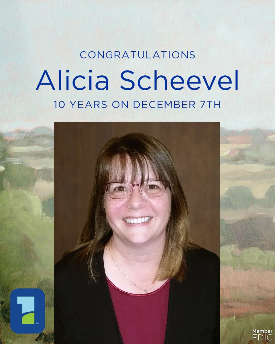 FirstDakota's tweet image. We have a trio of co-workers to honor today. Happy work anniversaries to Kory Knutson, Jennifer Metheny, and Alicia Scheevel, who all started on December 7, 2015! It’s incredible to celebrate 10 years of your hard work and dedication.

#WorkAnniversary #TeamCelebration…