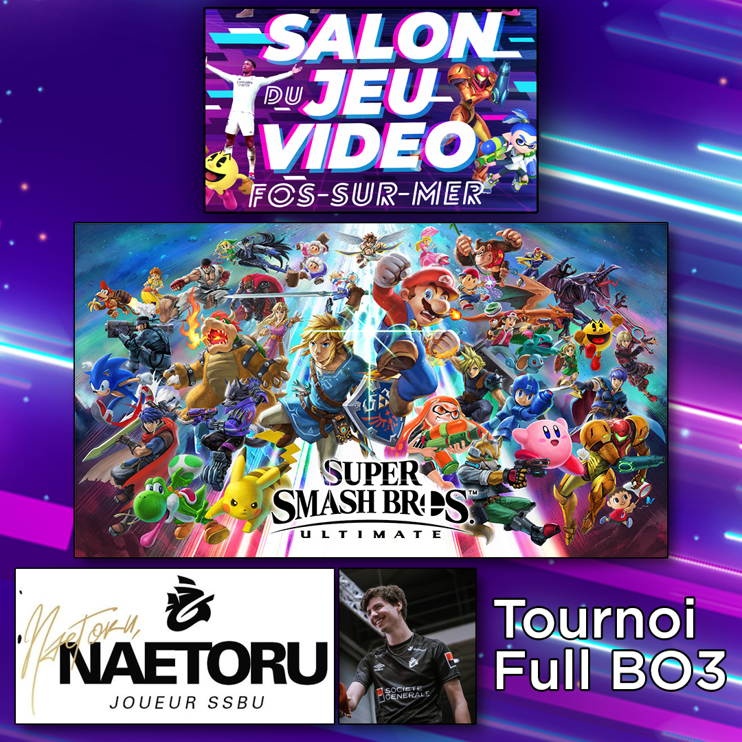 Le tournoi Smash Bros en BO3 avec 💵 1500 € de cash prize le 14 Décembre à 10h à <a href="/villedefos/">Ville de Fos-sur-Mer</a> ! Vous pourrez même affronter <a href="/NaetorU_D/">NaetorU</a> 🔥🔥🔥 =>  start.gg/tournament/ssb… <a href="/Galions_/">Galions</a> <a href="/Browkoo/">CG | Browkoo</a> <a href="/MystralEsport/">Mystral</a> <a href="/AREtoiles/">Etoiles</a> <a href="/EternyEsport/">Eterny</a> <a href="/ECRSSBU/">ECR</a> <a href="/BMS_CREW/">BMS | ESPORTS</a> <a href="/GlutonnySSB/">SLY | Glutonny</a> <a href="/CG_Calou/">CG | Calou</a>