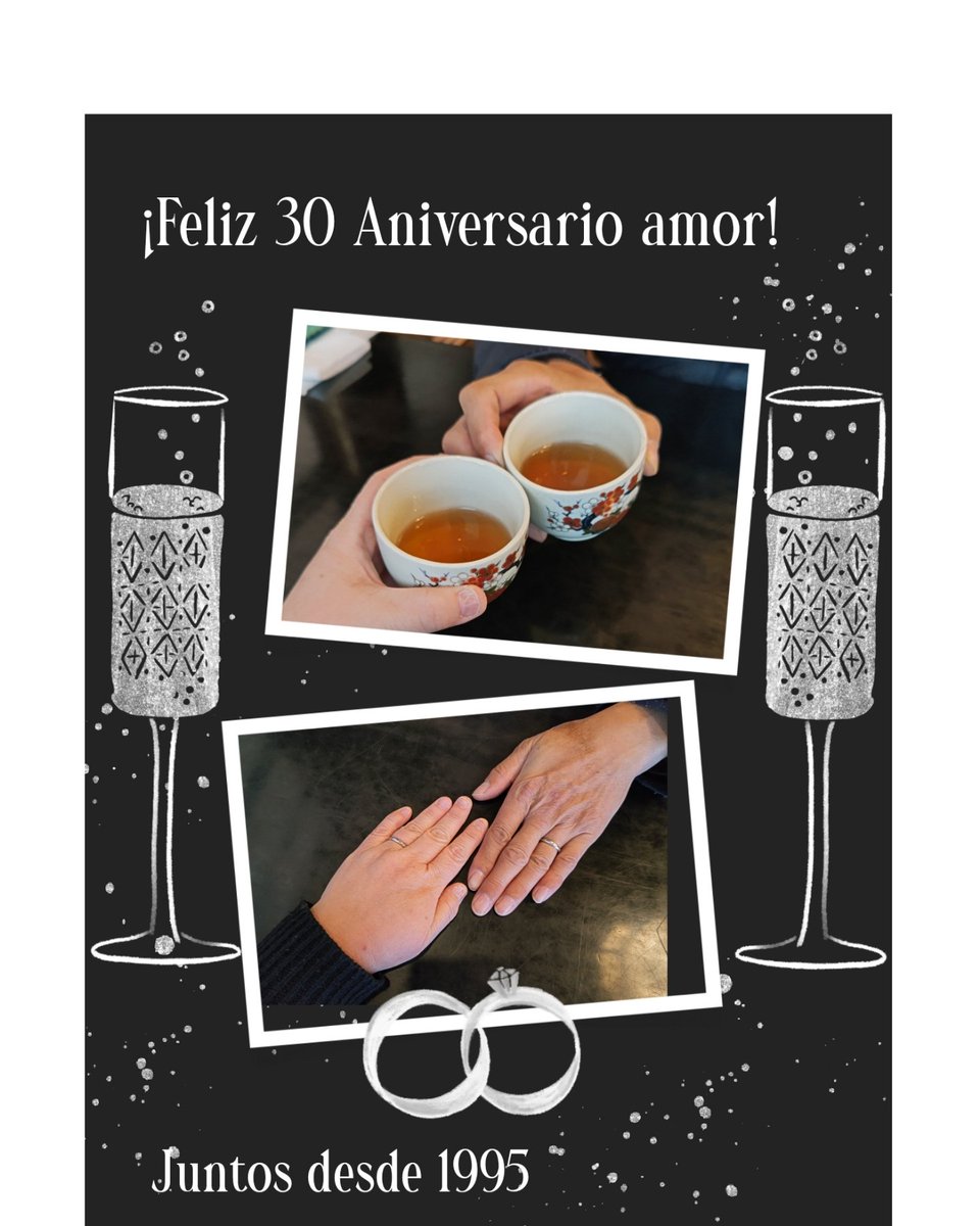 3150mh's tweet photo. 《結婚30周年記念日✨💍✨》

今年は結婚して30年💍

11.22良い夫婦の��日に入籍した
2人w
もう出逢って35年の付き合いになります🤭

最近は喧嘩することも
なくなったなぁ😊
年を取った証拠？

お互いが自分らしく自然体で
いられる存在✨
10年後は更に手のシワが増えているんだろうな✋ https://t.co/0fsqXJquIL