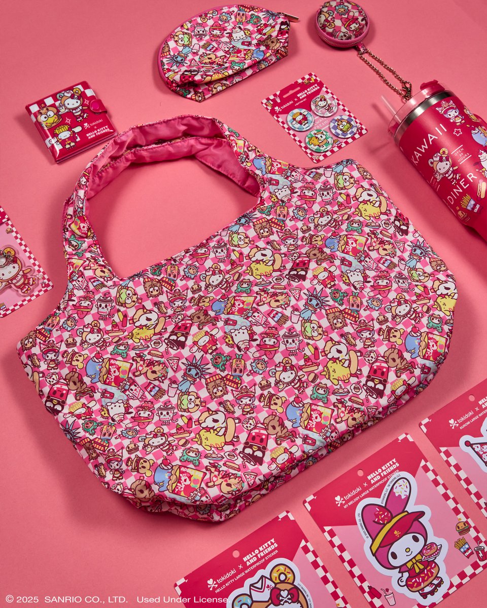 tokidoki's tweet image. Bring all the adorable deliciousness with you wherever you go with the #tokidoki x @HelloKitty and Friends Fast Food Novelty Collection! 🍔🍟🥤💕 #HelloKittyandFriends