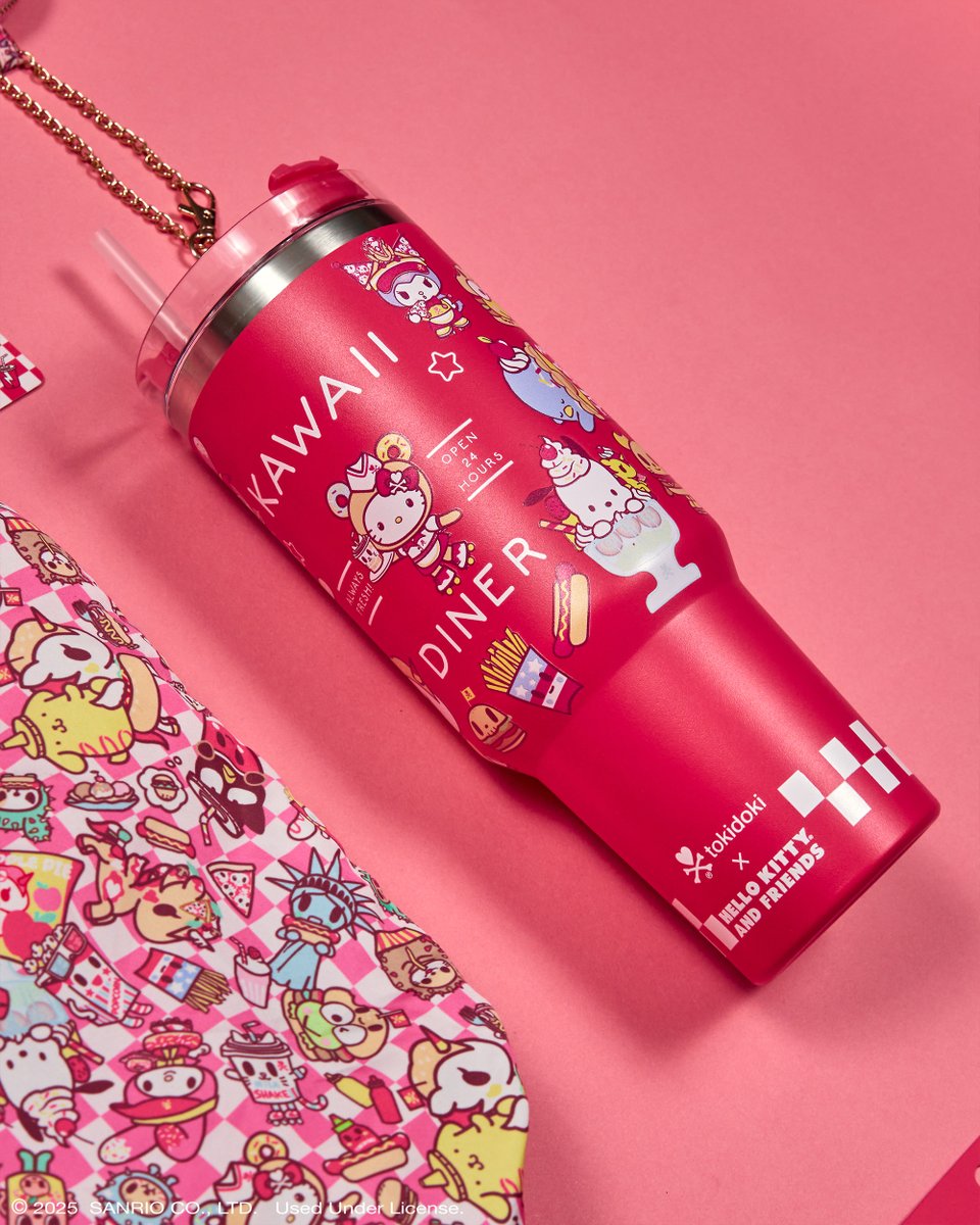 tokidoki's tweet image. Bring all the adorable deliciousness with you wherever you go with the #tokidoki x @HelloKitty and Friends Fast Food Novelty Collection! 🍔🍟🥤💕 #HelloKittyandFriends