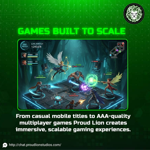 Great games don’t happen by accident — they’re built with vision and scaled with precision.
Proud Lion Studios creates immersive mobile and AAA gaming experiences that players love.
Build your game with us → proudlionstudios.com
#GameDev #IndieDev #MobileGames #AAA