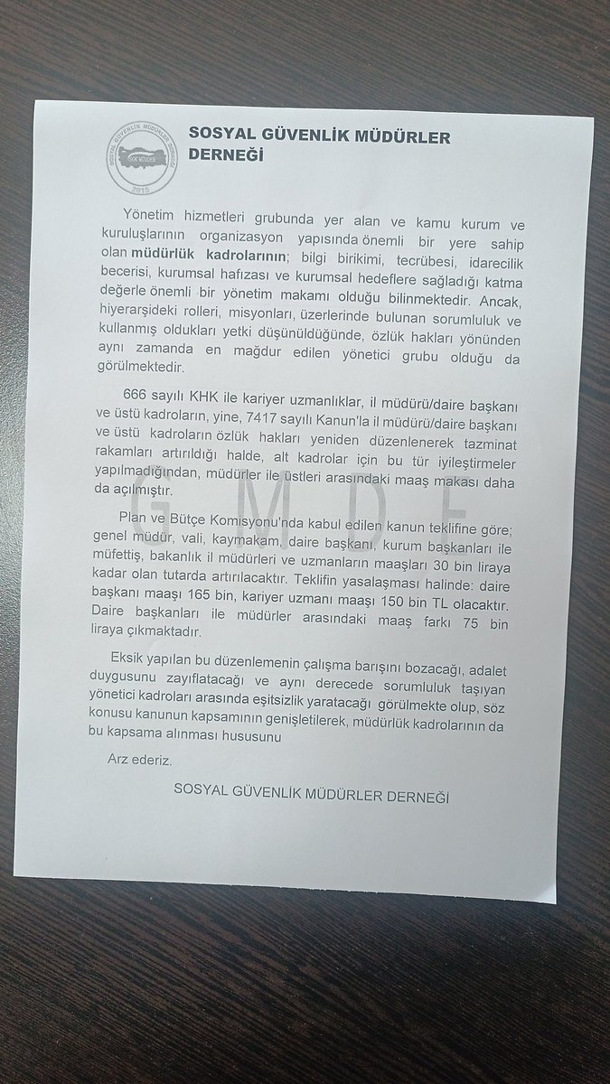 <a href="/isakarakas/">İsa Karakaş/Başmüfettiş&Başuzman</a> #üstadım <a href="/Sgkmudder/">SGKMUDDER</a> bilgilendirme için teşekkür ediyorum. İnşaAllah görev alanına, sorumluluğa göre iyileştirme her kademeye yapılır