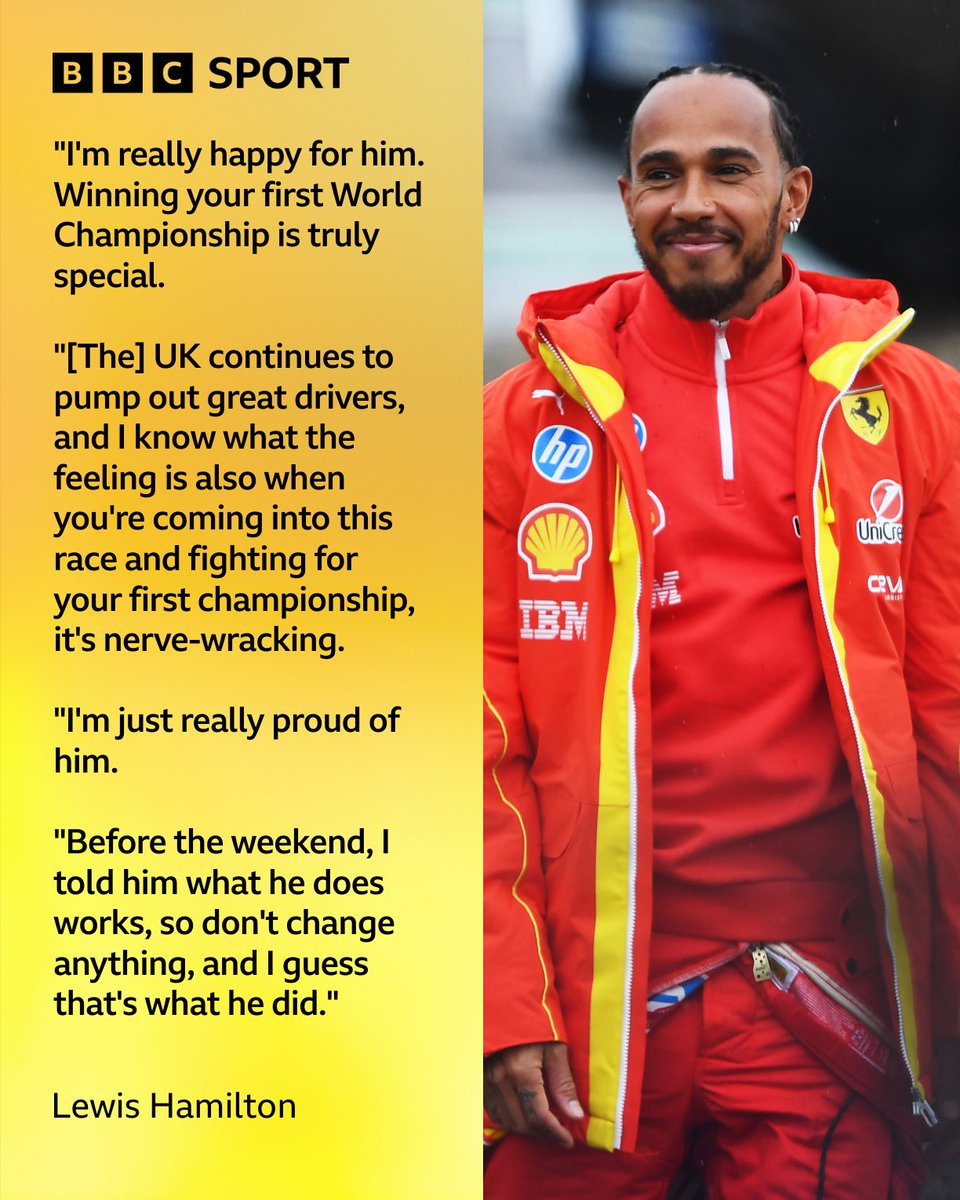 Lewis Hamilton says he's "really proud" of Lando Norris 🫶