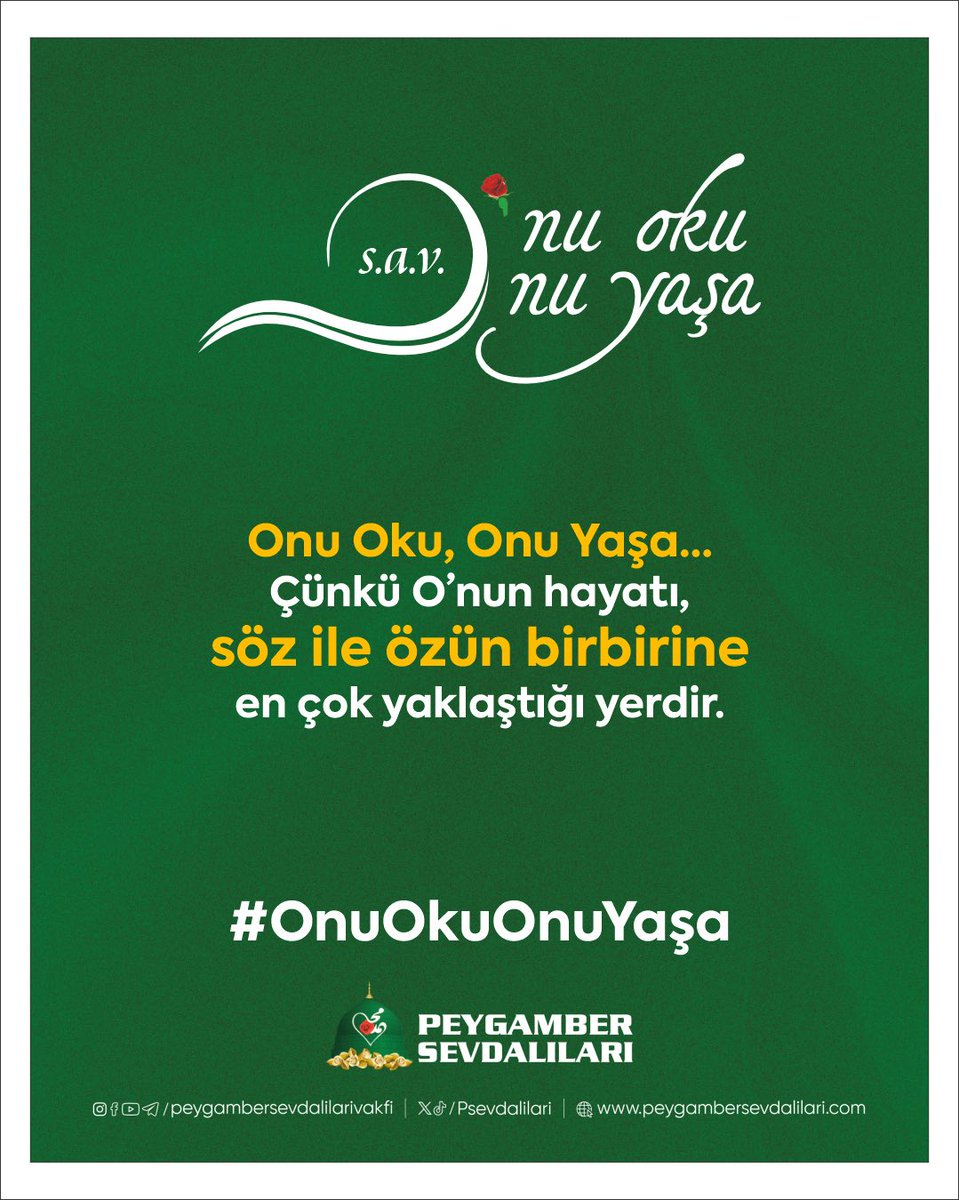O'nu Oku O'nu Yaşa temalı Siyer Yarışması ile ilgili düşüncelerinizi paylaşın. 

 Paylaşımlarınızda #OnuOkuOnuYaşa hashtagini kullanabilirsiniz.