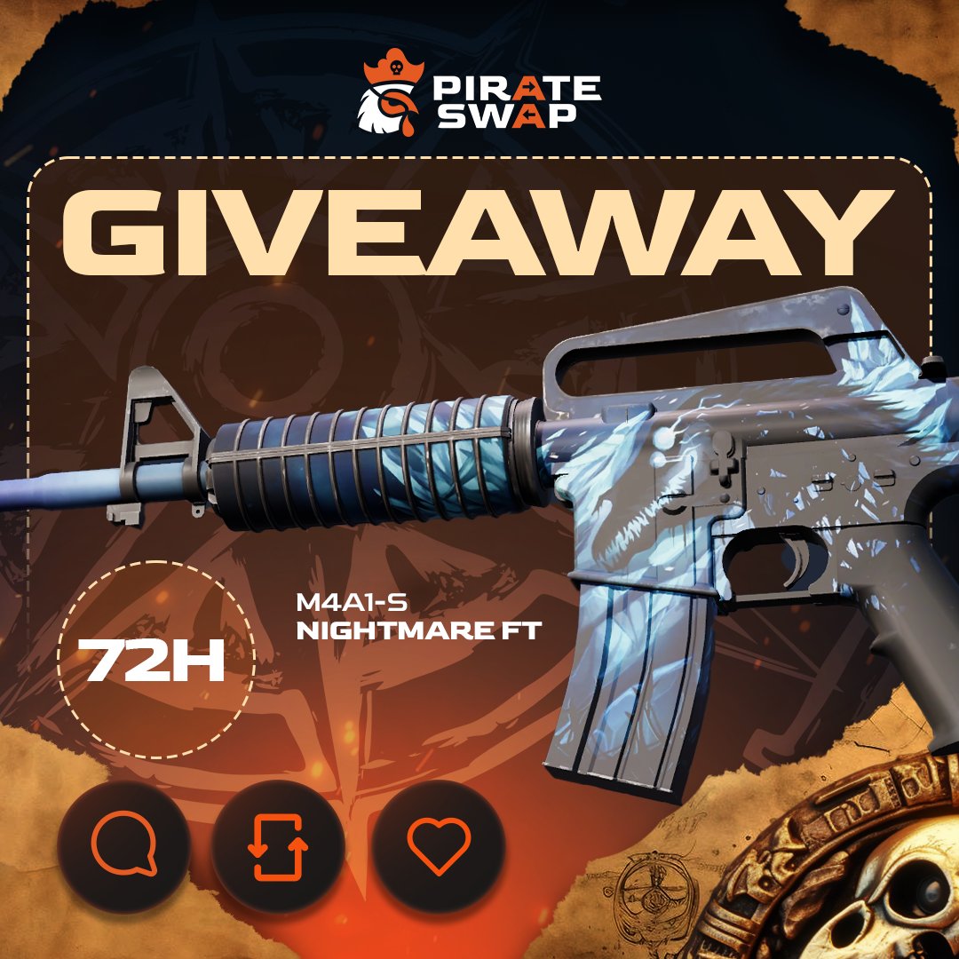💰GIVEAWAY ALERT💰

To enter: 
✅LIKE 3 LAST POSTS
✅Repost
✅Follow us <a href="/pirateswapcom/">pirateswap_official</a> 

🍀Good Luck!
⏰Ends in 72 HOURS!

#CS2 #CS2Giveaway #csgo #giveaways