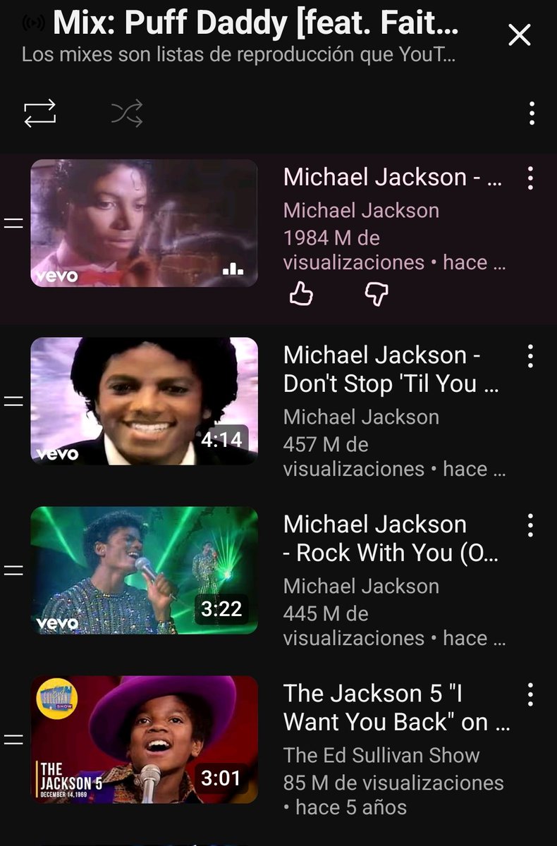 qué mix de música de p diddy me ha recomendado youtube 😂😂