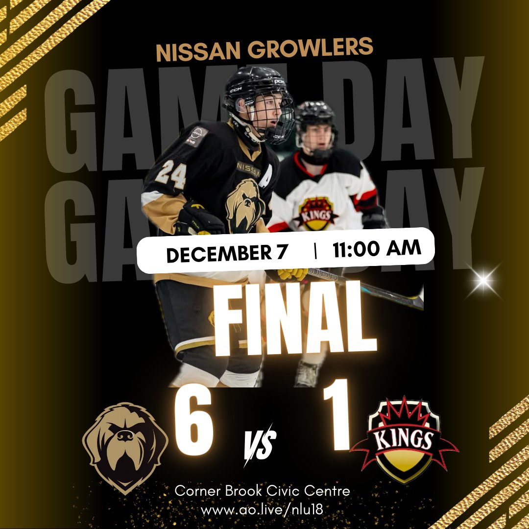 AAAGrowlers's tweet image. #1 Leonard gets the win as we take today's game 6-1. #19 Chafe gets a hat-trick (2 on the PP) &amp;amp; takes over top spot in league scoring. #8 Andrews, #9 O'Neill &amp;amp; #12 Smith get singles. We have 1 more game before Christmas against @EC_Blizzard on Dec. 22. #Woof #NoTimeOff