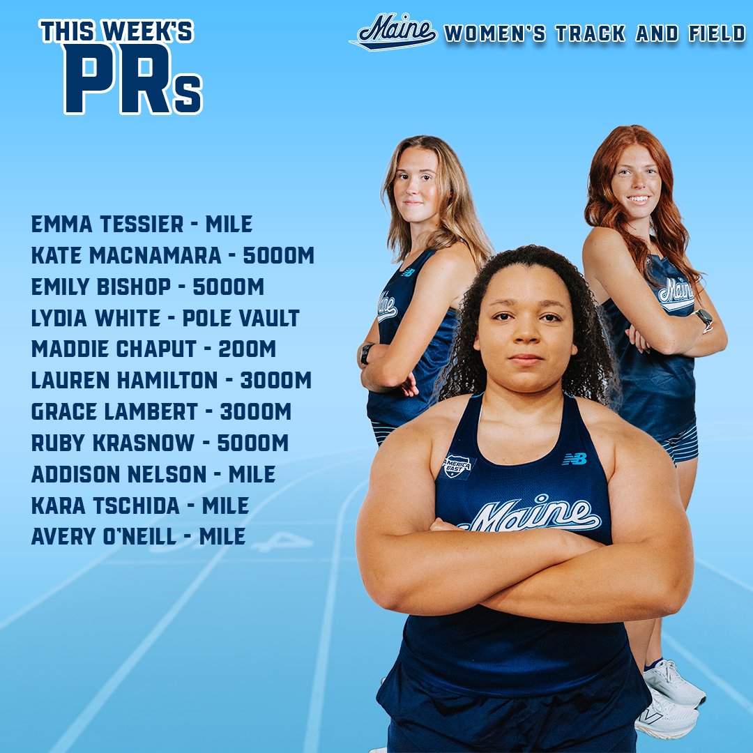 MaineXCTF's tweet photo. First meet of the season means first PR list of the season!

Congratulations to all of our hard working athletes on their new PRs after this weekend!

#BlackBearNation https://t.co/tgBmSjpbYw