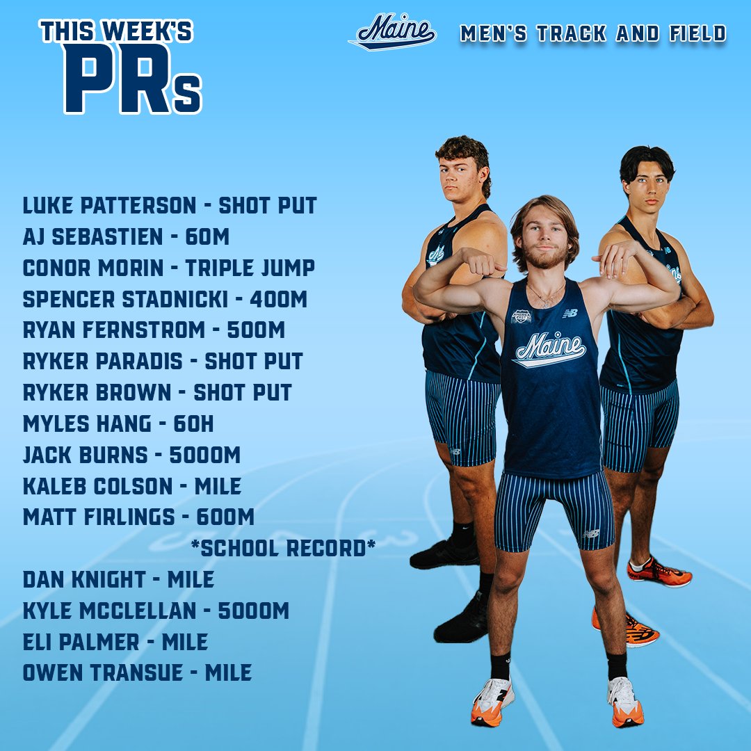 MaineXCTF's tweet photo. First meet of the season means first PR list of the season!

Congratulations to all of our hard working athletes on their new PRs after this weekend!

#BlackBearNation https://t.co/tgBmSjpbYw