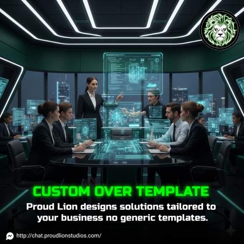✨ Your business deserves more than a template.
We design custom apps, platforms, and systems built specifically for your goals not one-size-fits-all solutions.
Build smarter with Proud Lion Studios 👉 proudlionstudios.com

#CustomDevelopment #AppDevelopment #WebDevelopment