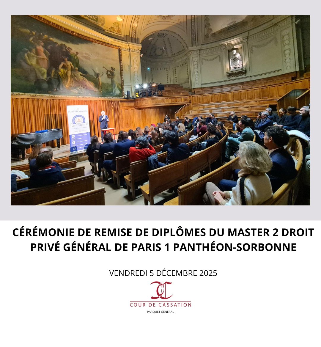Remy_Heitz_PG's tweet photo. Ravi d’avoir participé à la cérémonie de remise de diplômes de la promotion 2024-2025 du Master 2 Droit privé général de l'Université @SorbonneParis1
@Courdecassation #Parrainage #Master2 https://t.co/s1XGJdrWty