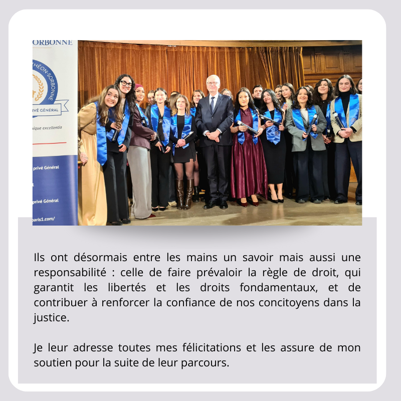 Remy_Heitz_PG's tweet photo. Ravi d’avoir participé à la cérémonie de remise de diplômes de la promotion 2024-2025 du Master 2 Droit privé général de l'Université @SorbonneParis1
@Courdecassation #Parrainage #Master2 https://t.co/s1XGJdrWty