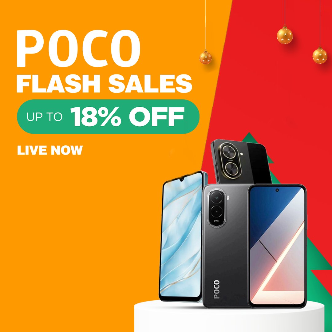 Upgrade your phone for less!
Shop from the POCO official store on the Jumia app and enjoy up to 18% OFF today.