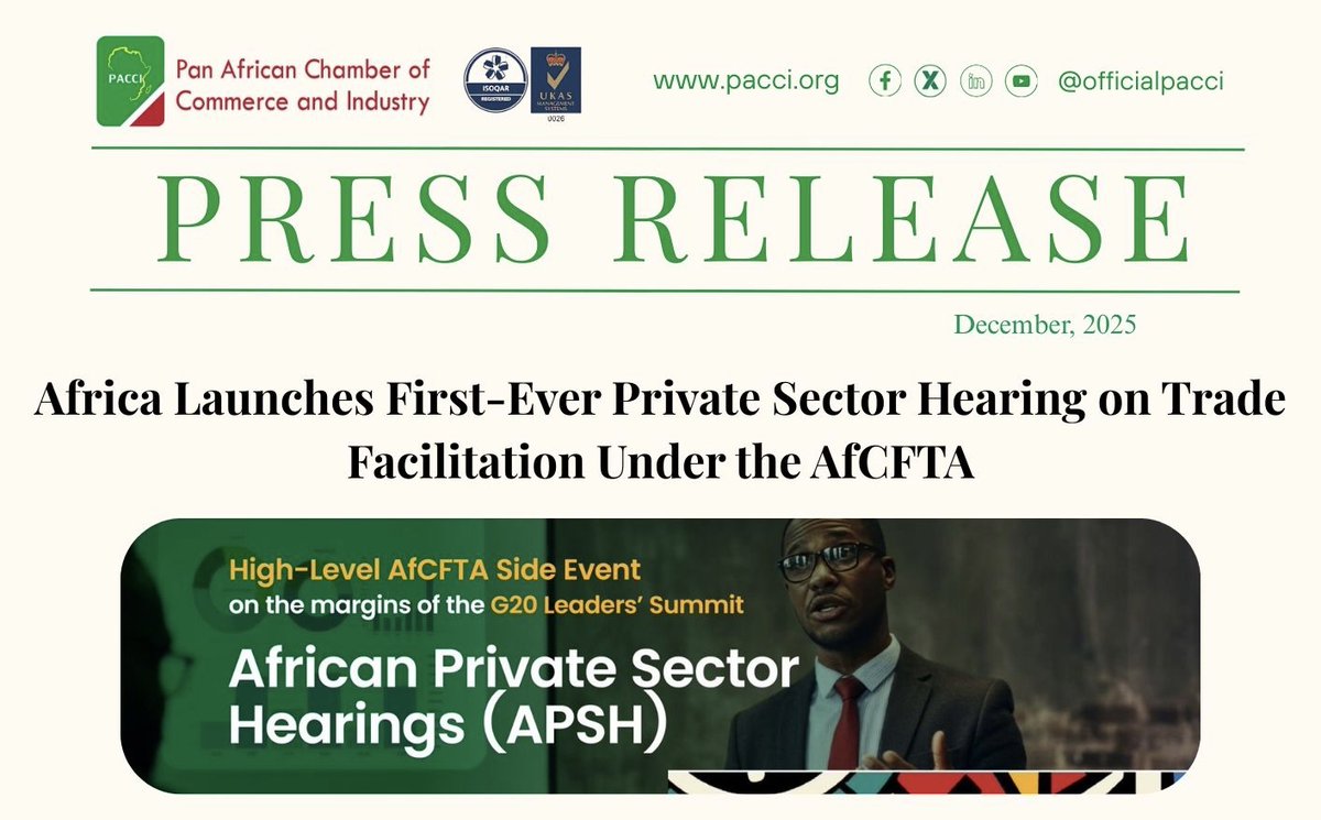 PACCI-Pan African Chamber of Commerce and Industry tweet media