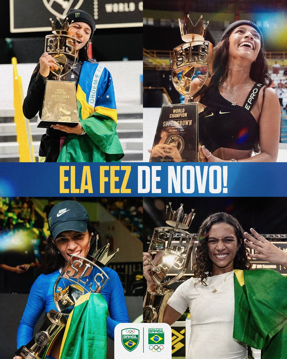 Quatro vezes Rayssa Leal. 🏆🏆🏆🏆

Pois é... ela fez de novo. 💚

#TimeBrasil