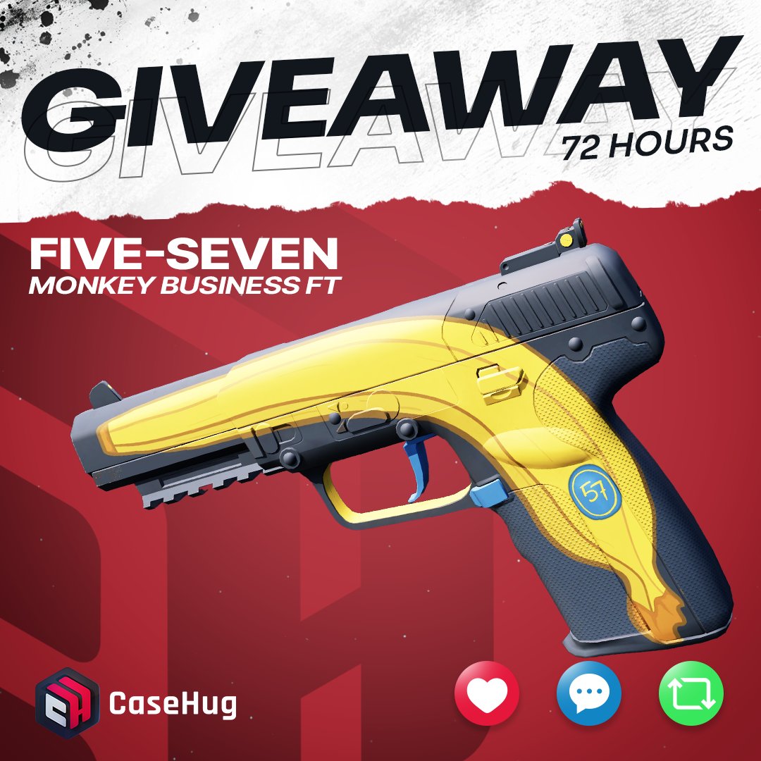 casehugcom's tweet image. CS2 GIVEAWAY! 🎁
To Five-Seven | Monkey Business [FT] 🏆

🔹 Follow us
🔹Comment with your Steam ID
🔹 Like 5 last post
🔹 Tag a friend

⏰ Giveaway ends in 72 hours!
Best of luck! 🙌

#giveaways #cs2giveaway #CSGOGiveaway