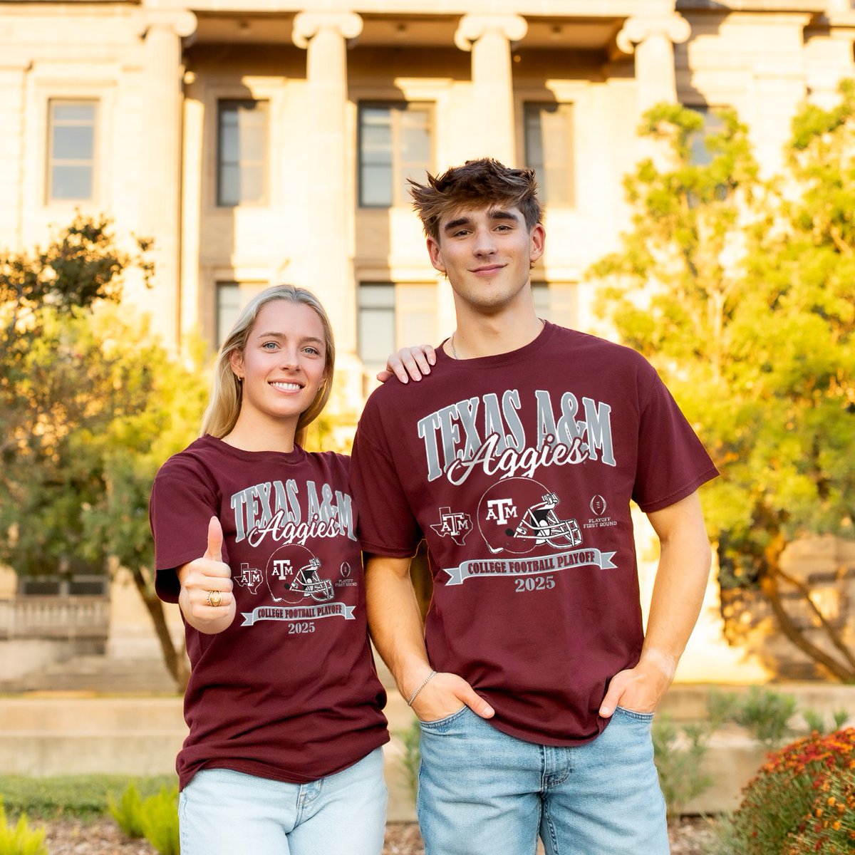 AGGIE FOOTBALL IS GOING TO THE CFP! Order your official college football playoff gear now and show your Aggie pride! 

aggielandoutfitters.com/collections/te…