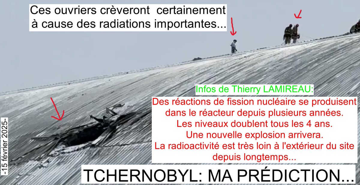 TCHERNOBYL: LES JOURNALISTES NULLOS RÉPÈTENT LA PROPAGANDE DE L'ONU ET DE L'AIEA !
saveecobot.com/en/radiation-m…
Depuis des mois j'alerte en prouvant les mensonges officiels. Chercher dans mon travail:
lamireau.blogspot.com/2024/06/le-nuc…
#journalistes perroquets incompétents/complices: pléonasme !