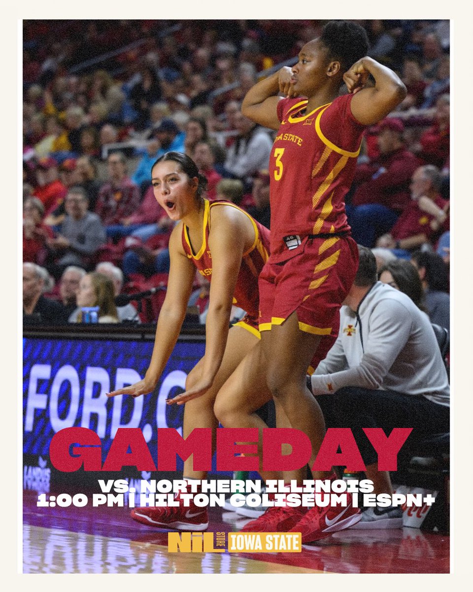 IowaStNILStore's tweet image. Hilton magic activated. Let’s dance. 🔥 See you all at 1 👀

#Hiltonmagic #cyclonewbb #iowastatewbb #rollclones #cyclonenation
