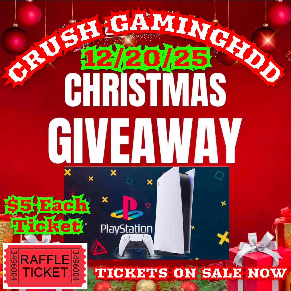 Just 13 days left for the PS5 Giveaway on Tiktok. 7 other giveaways as well. Dont miss out and get your tickets today. Now on Sale $5 tickets. DM me with amount of tickets wanted. Tickets are purchased by PayPal or CashApp. 
Join TikTok and dont miss out.

tiktok.com/@crushgaminghd…
